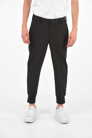Pantaloni Slim Fit a Vita Bassa con Tasche a Filo