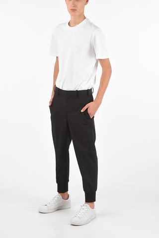 Pantaloni Slim Fit a Vita Bassa con Tasche a Filo