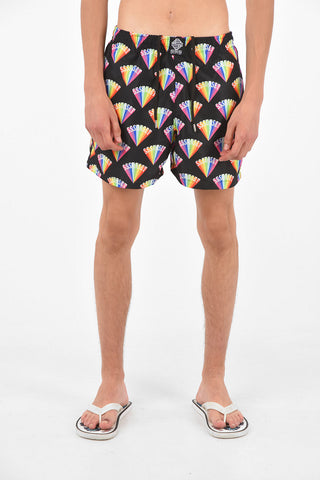 printed swim shorts