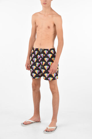 printed swim shorts