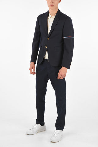 Blazer in Misto Lana con Bottoni Gioiello