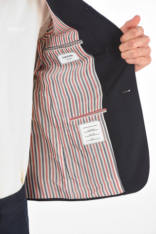 Blazer in Misto Lana con Bottoni Gioiello