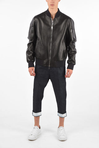 Soft Leather MINIMALIST Skinny Fit Bomber