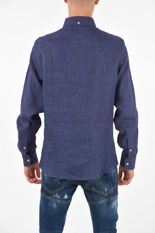 Linen Leisure Fit Button-Down Shirt
