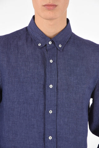 Linen Leisure Fit Button-Down Shirt