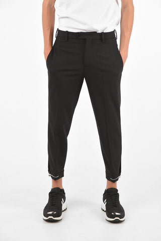 Adjustable Zipped Hem Slim Fit Pants