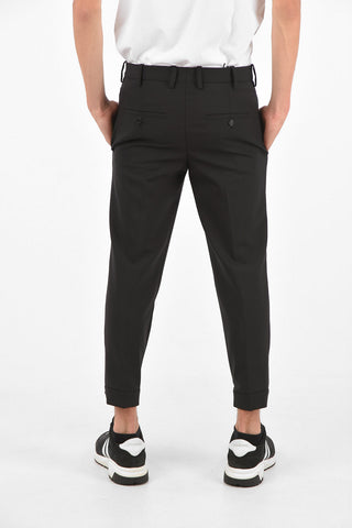 Adjustable Zipped Hem Slim Fit Pants