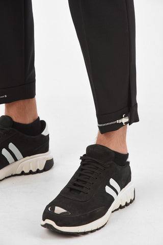 Adjustable Zipped Hem Slim Fit Pants