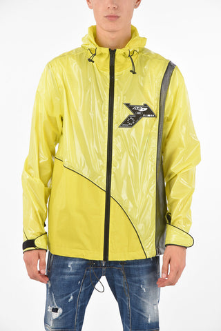 Drawstring Hood Raincoat Jacket