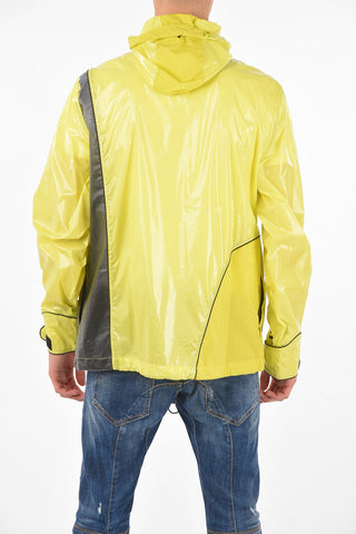 Drawstring Hood Raincoat Jacket