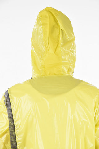 Drawstring Hood Raincoat Jacket