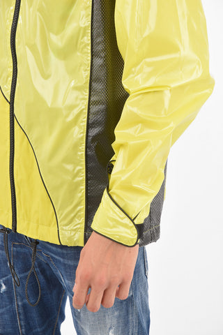 Drawstring Hood Raincoat Jacket