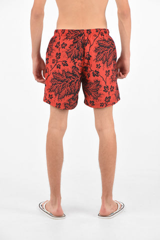 Elastic Waist Band Printed Swimshorts