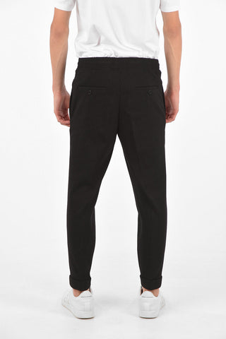 Pinstriped Drawstring Slim Fit Pants
