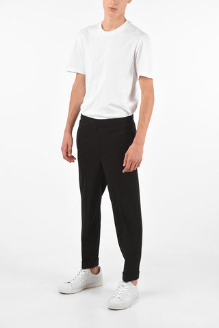 Pinstriped Drawstring Slim Fit Pants
