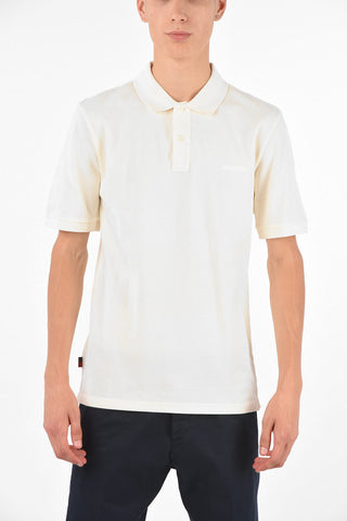 Polo in Cotone Stretch con Logo Ricamato 