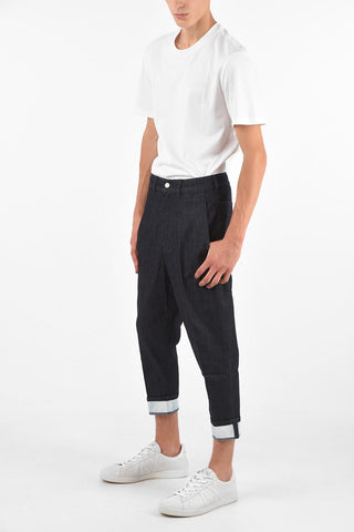 Cuffed Hem Dropped Crotch Jeans 15 Cm