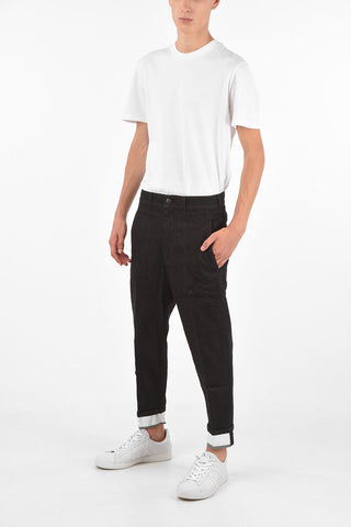 Cuffed Hem Dropped Crotch Jeans 15 Cm