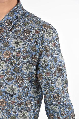 CC COLLECTION Camicia Floreale in Cotone e Seta