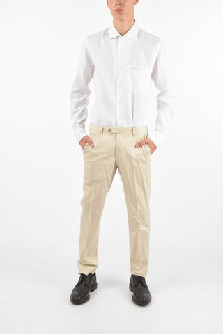 pantalone senza orlo a vita regolare