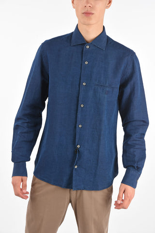 ID Camicia Collo Italiano con Taschino Ricamato