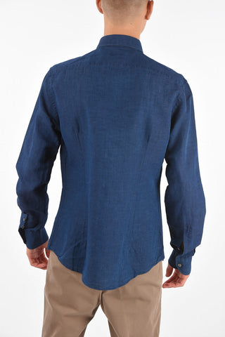 ID Camicia Collo Italiano con Taschino Ricamato