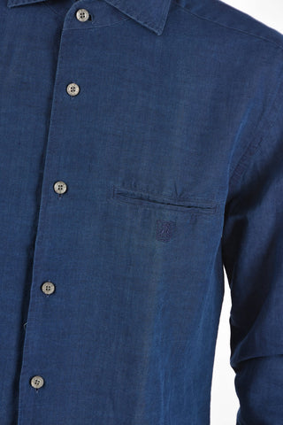 ID Camicia Collo Italiano con Taschino Ricamato