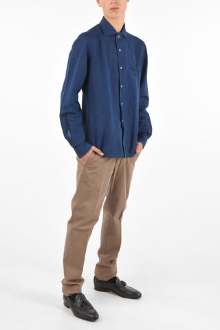 ID Camicia Collo Italiano con Taschino Ricamato