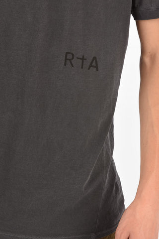 T-shirt in Cotone Effetto Vintage