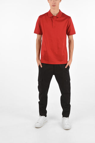 Pique Cotton 2 Button Polo Shirt