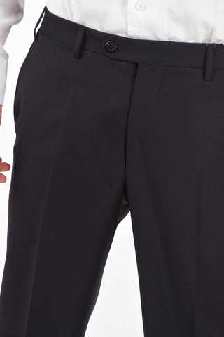 Extrafine Wool LEADER plain hem trousers