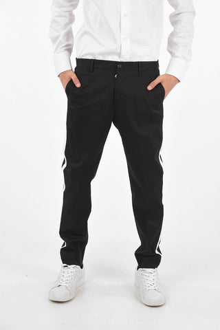 Logo Patch Slim Fit Pants 