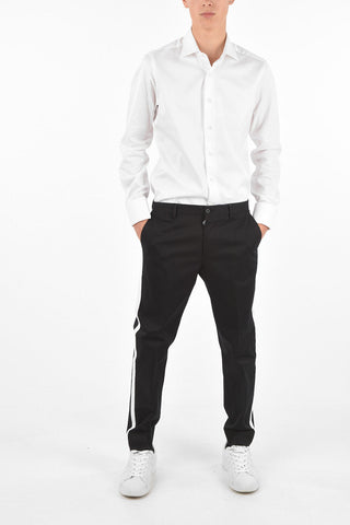 Logo Patch Slim Fit Pants 