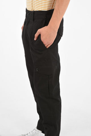 Stretch Cotton Cargo Pants with Belt Loops