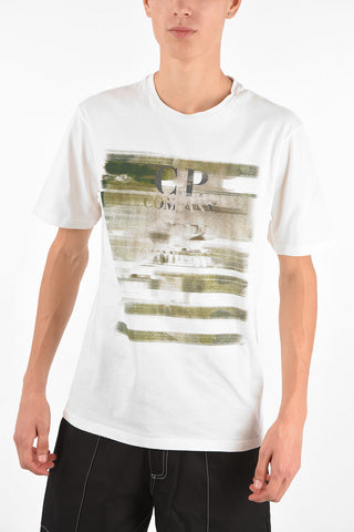 T-shirt Girocollo con Stampa
