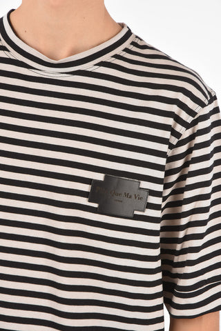 T-shirt Girocollo a Righe