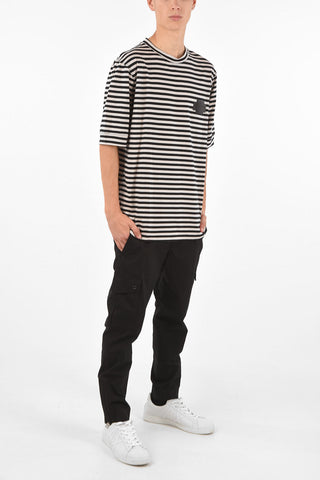 T-shirt Girocollo a Righe