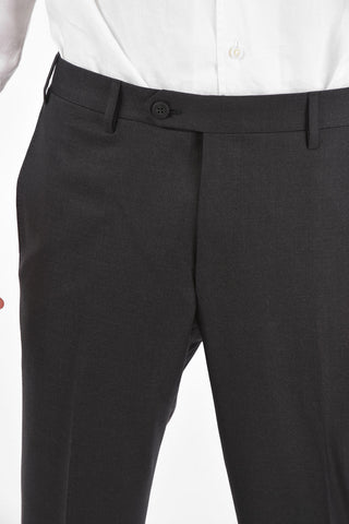 Extrafine Wool LEADER plain hem trousers