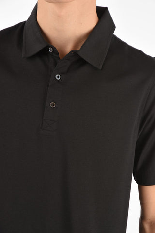 Silk and Cotton Polo Collar Sweater