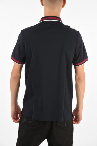 Contrasting Trimming 3 Button Polo Shirt