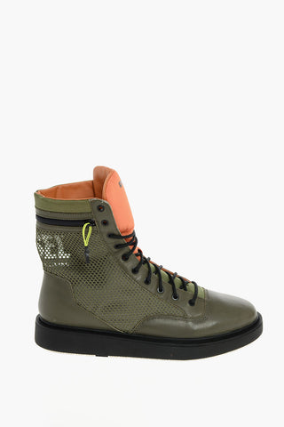 Leather H-CAGE DBZ high sneakers with pocket