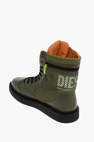 Leather H-CAGE DBZ high sneakers with pocket
