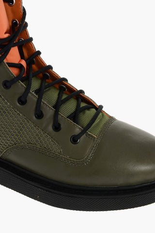 Leather H-CAGE DBZ high sneakers with pocket