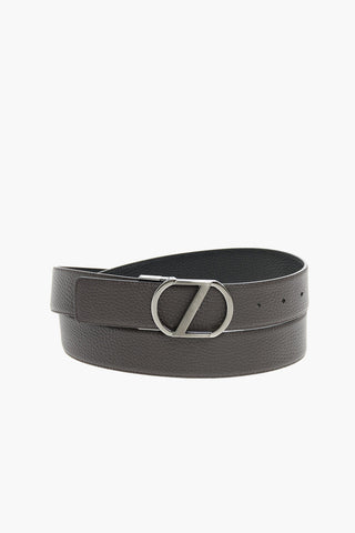 ZZEGNA Cintura in Pelle Reversibile 40mm
