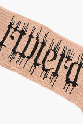 Ribbed Embroidered Socks