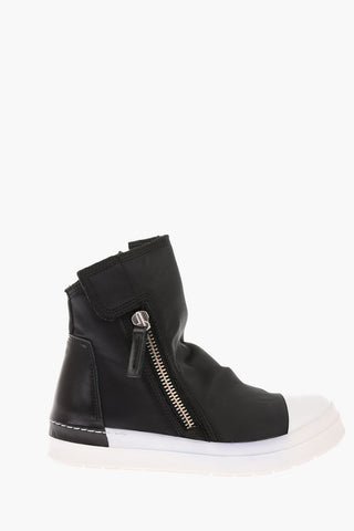 Sneakers Alte Destrutturate con Suola a Contrasto
