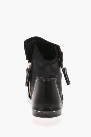 Sneakers Alte Destrutturate con Suola a Contrasto