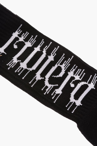 Ribbed Embroidered Socks
