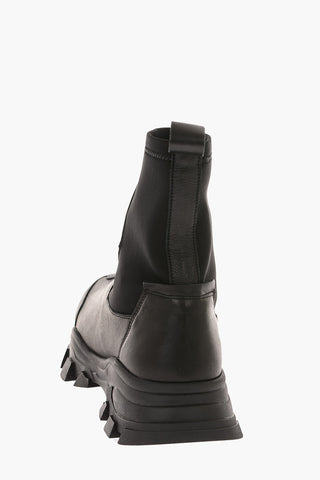 Leather Track Sole DRAGON Sock Sneakers