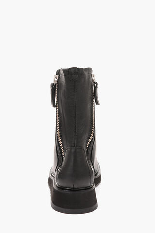 Coated Leather Side Zipped BEREK Ankle Boots